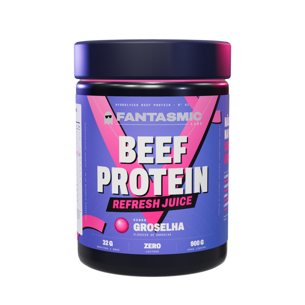 Pote Beef Protein Refresh Juice Groselha — frente