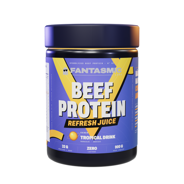 Pote Beef Protein Refresh Juice Tropical Drink — frente