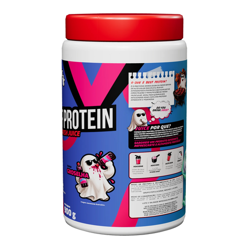Pote Beef Protein Groselha em 3/4