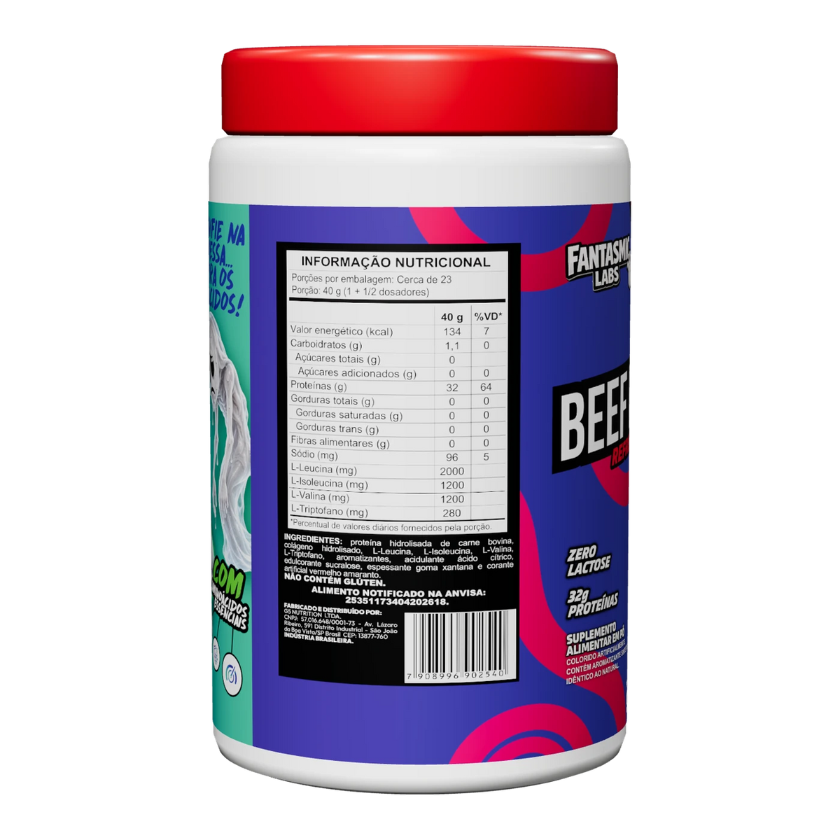 Tabela nutricional Beef Protein Groselha