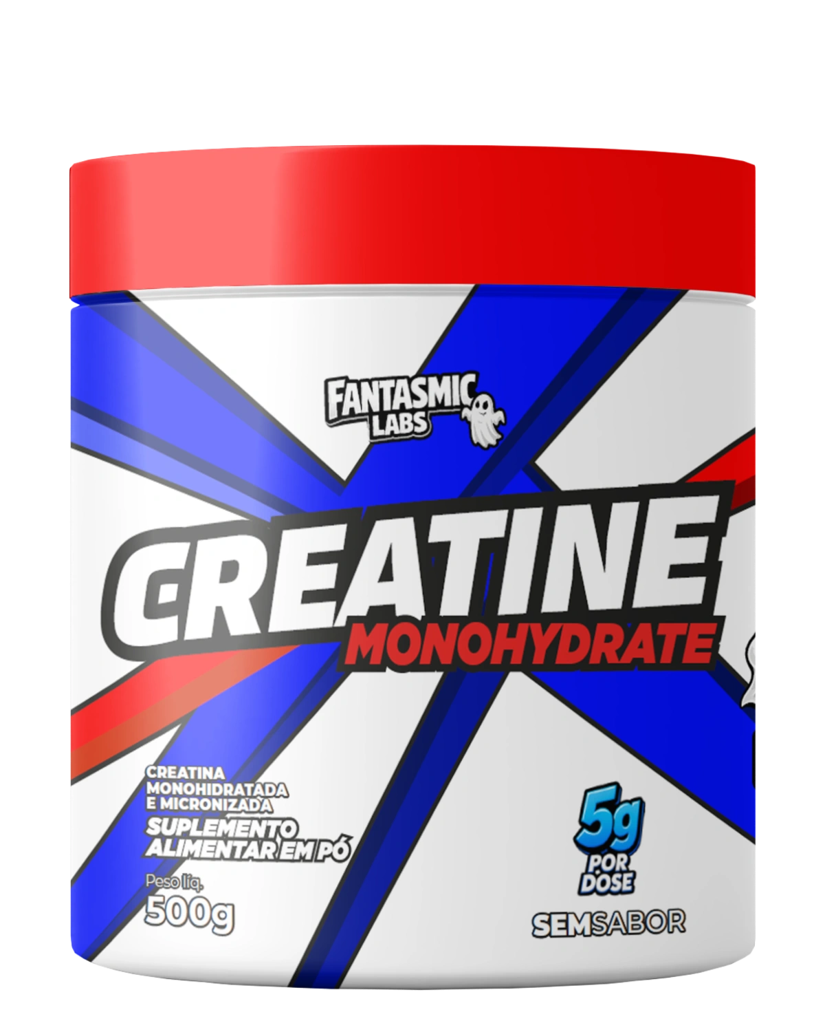 Creatina Monohidratada Pura Fantasmic, pote 500 g
