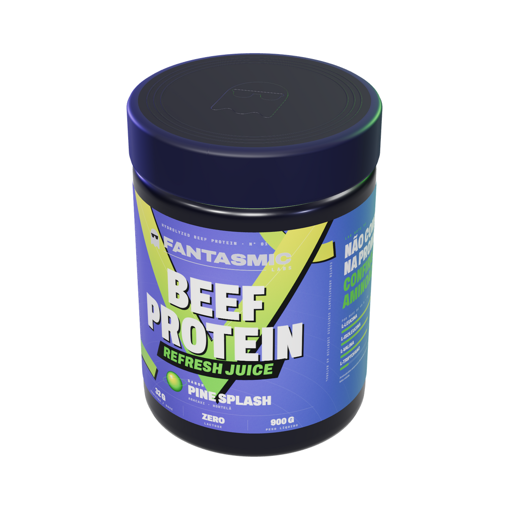 Pote Beef Protein Refresh Juice Pine Splash — visto de cima