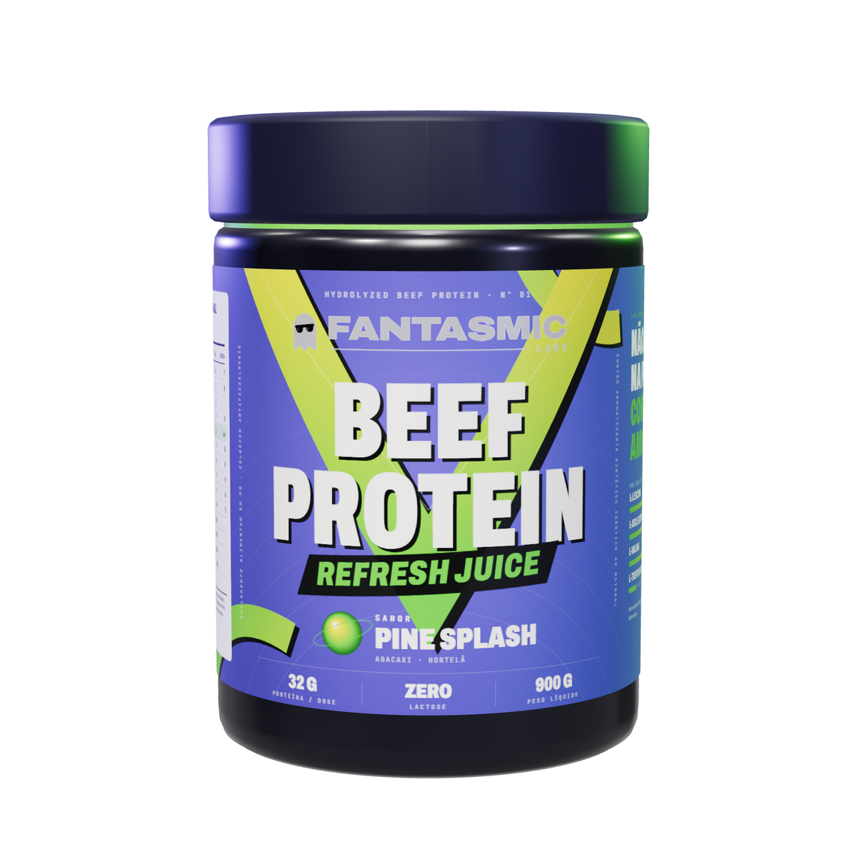 Pote Beef Protein Refresh Juice Pine Splash — frente