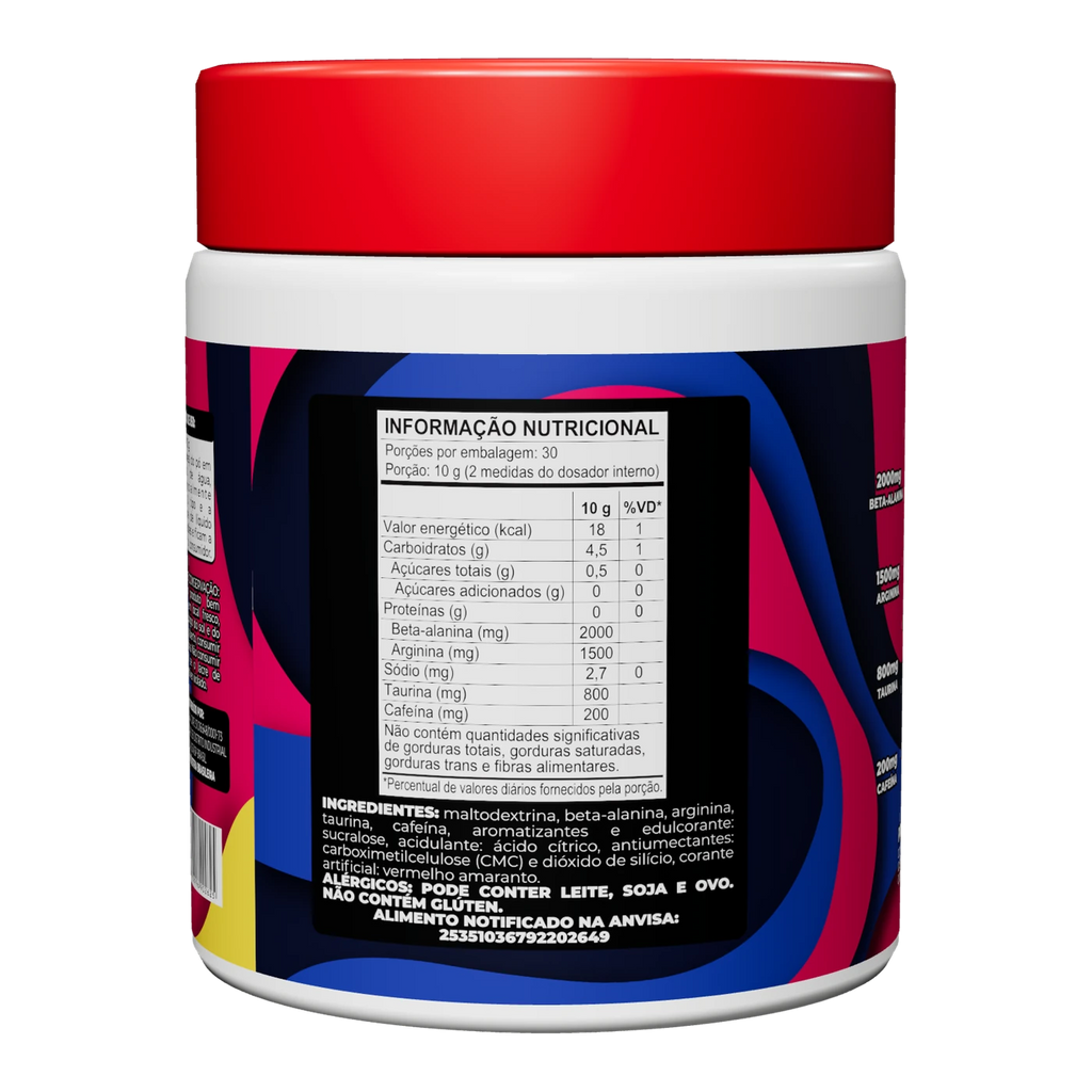 Tabela nutricional Plasma Boost Groselha Fresh