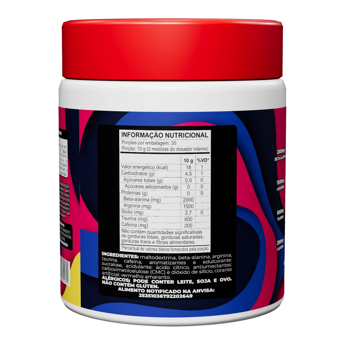 Tabela nutricional Plasma Boost Groselha Fresh