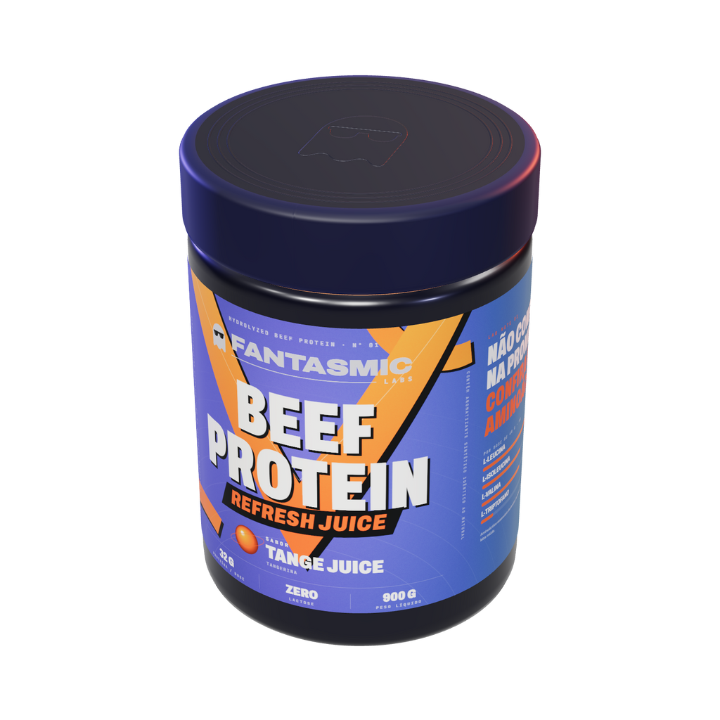 Pote Beef Protein Refresh Juice Tange Juice — visto de cima