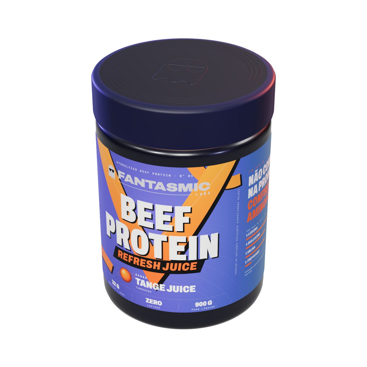 Pote Beef Protein Refresh Juice Tange Juice — visto de cima