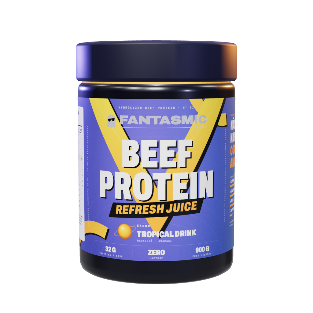 Pote Beef Protein Refresh Juice Tropical Drink — frente
