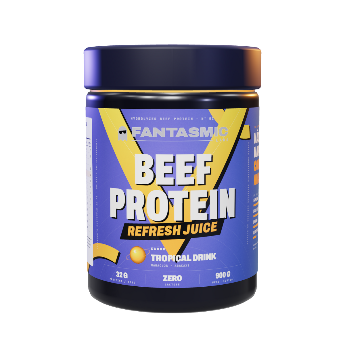 Pote Beef Protein Refresh Juice Tropical Drink — frente